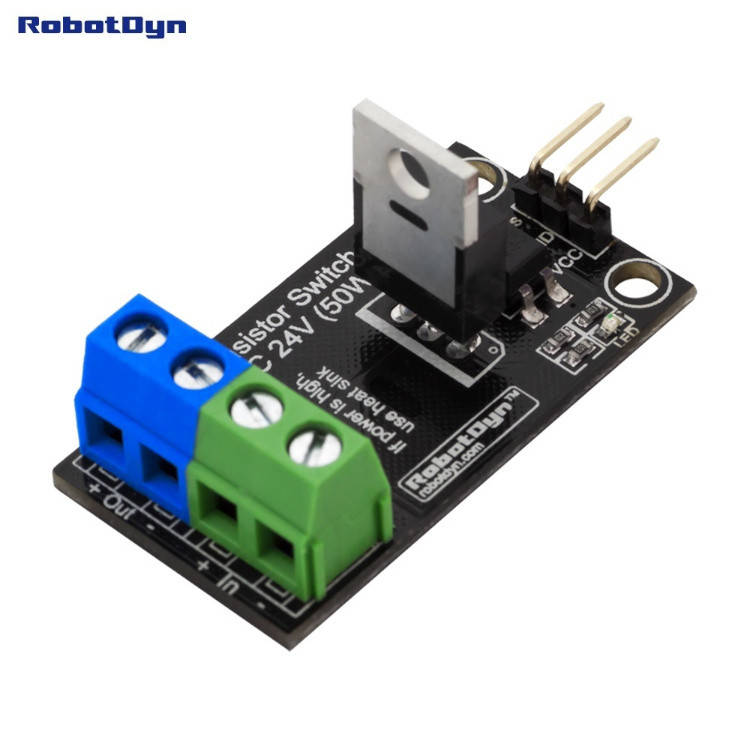 

Модуль реле постоянного тока транзисторный MOSFET 24В RobotDyn