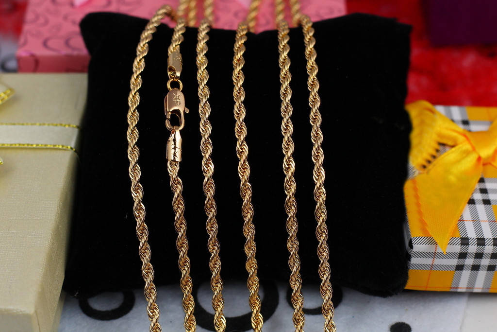 

Цепь Xuping Jewelry канатик 50 см 3 мм золотистая