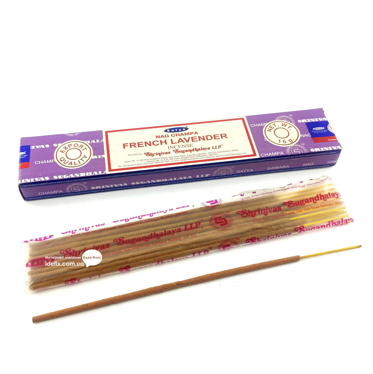 

Благовоние French Lavender Satya 15 грамм. Аромапалочки Французская Лаванда (33786)