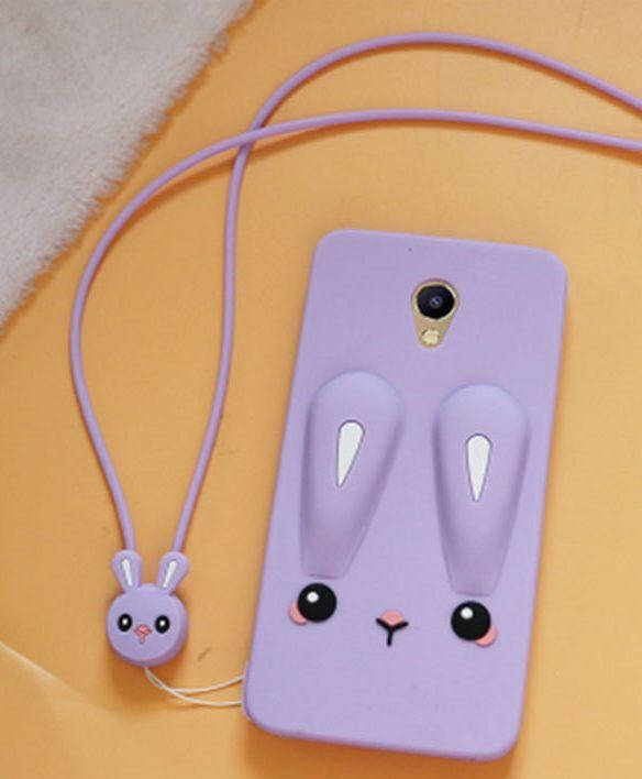 

Чехол Funny-Bunny 3D для Meizu M6 Бампер резиновый сиреневый