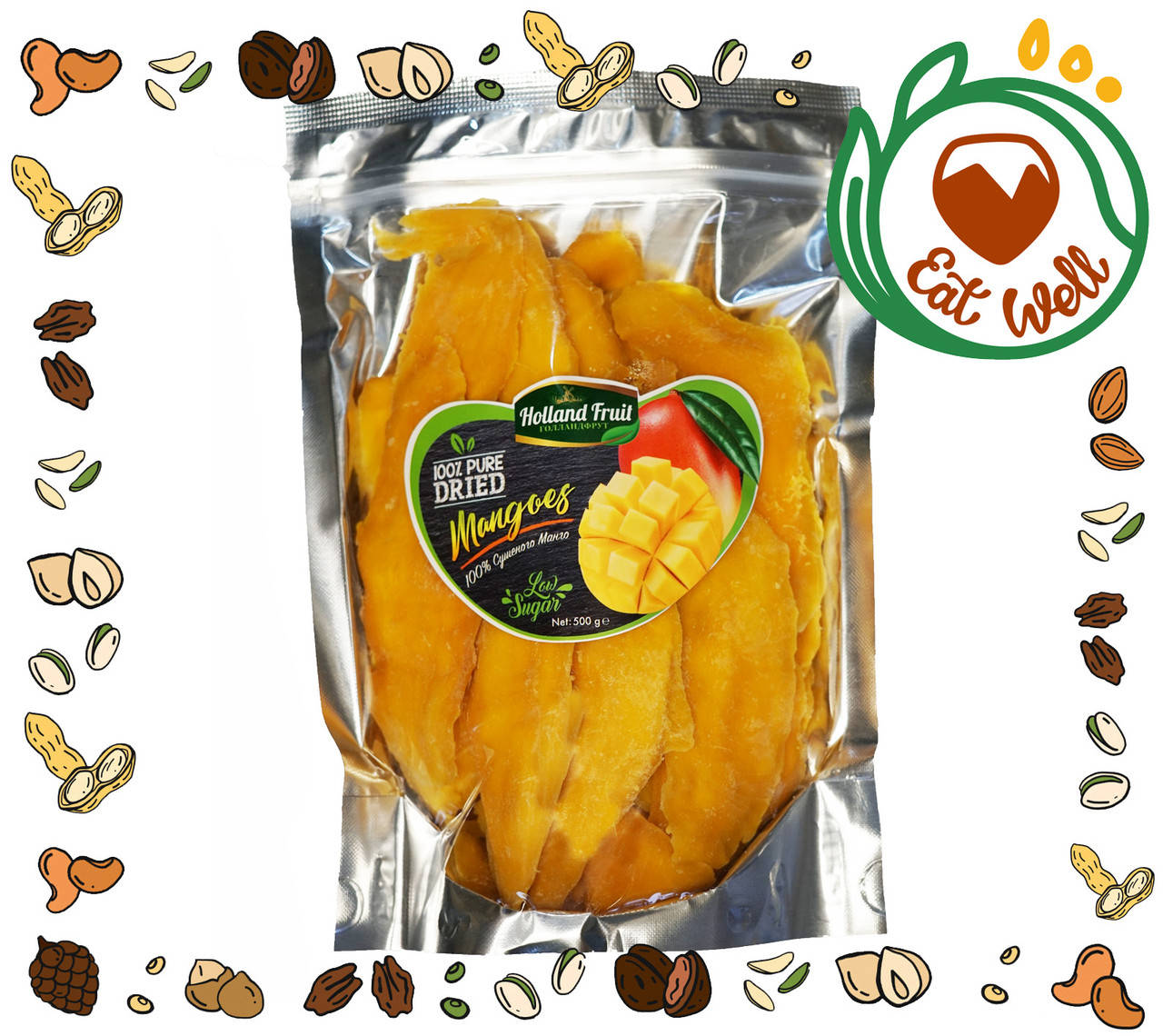 

Манго органический, натуральный Holland Fruit, 500г