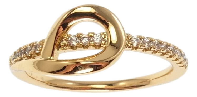 

Кольцо Xuping Позолота 18K "Дорожка циркония с петелькой" р.18,18.5