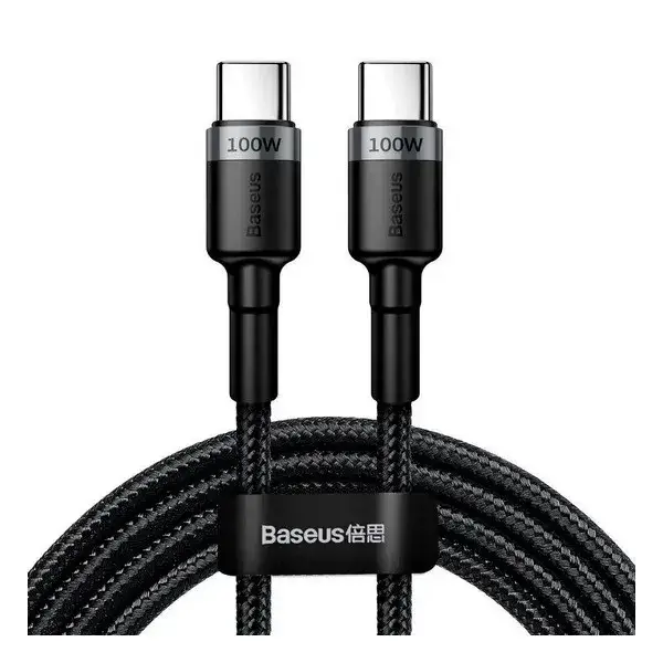 

Кабель Type-C (папа) = Type-C (папа) 2m Baseus Cafule 100W (CATKLF-ALG1) Black/Gray