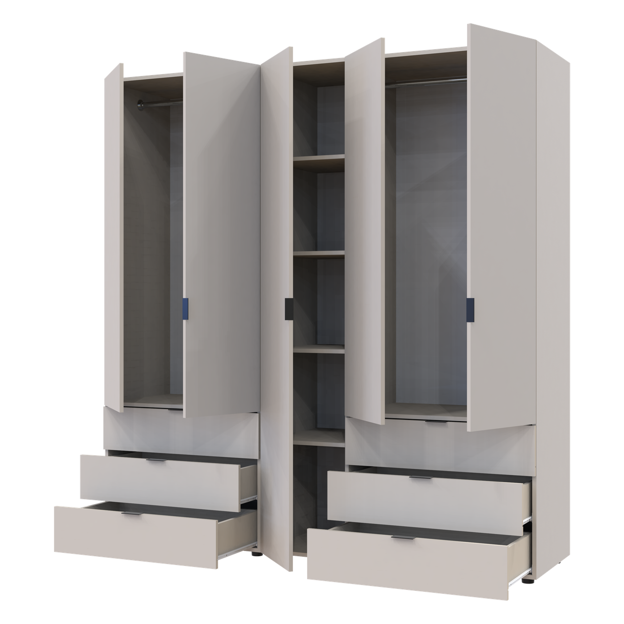 Розпашна Шафа для одягу Doros Гелар комплект Кашемір 2+3 ДСП 193.7х49.5х203.4 (80737638) 9