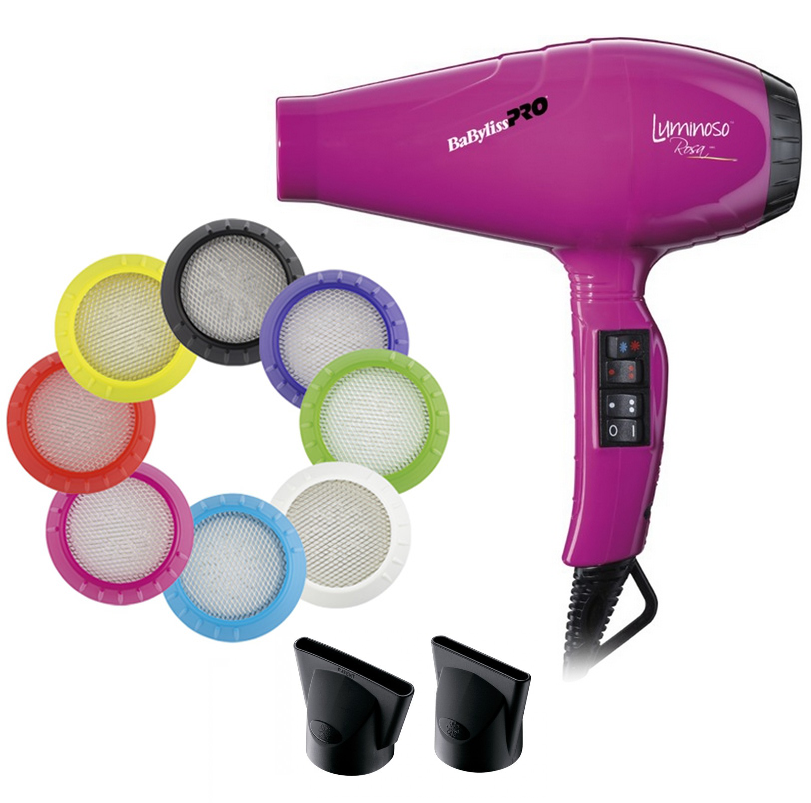

Фен для волос BaByliss Pro BAB6360IFE Luminoso Rosa профессиональный, 2100 Вт