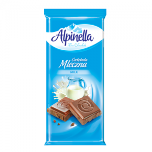 

Шоколад молочный Alpinella Mleczna 90гр.