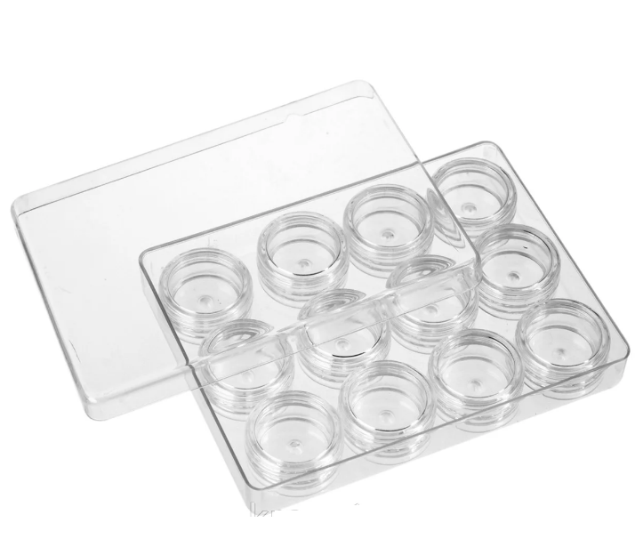 

Набор прозрачных баночек по 5 гр