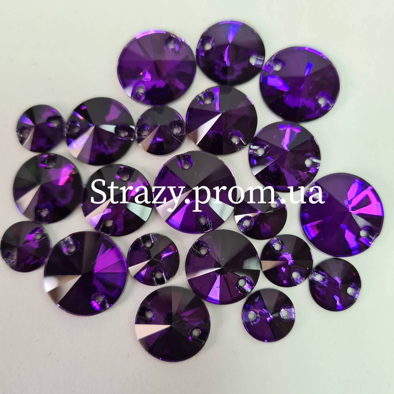 

Стразы пришивные Lux Круги 10мм. Purple Velvet