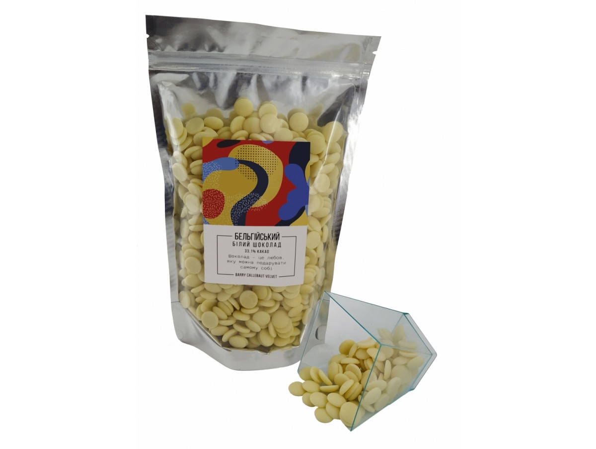 

Бельгийский Белый шоколад Barry Callebaut Velvet 0,5 кг, 33,1% какао