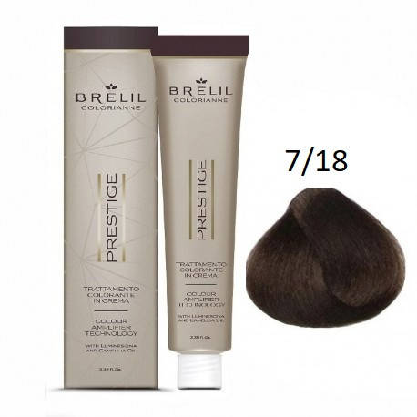 

Краска для волос Brelil Colorianne Prestige 7/18 блонд шокоайс 100 мл