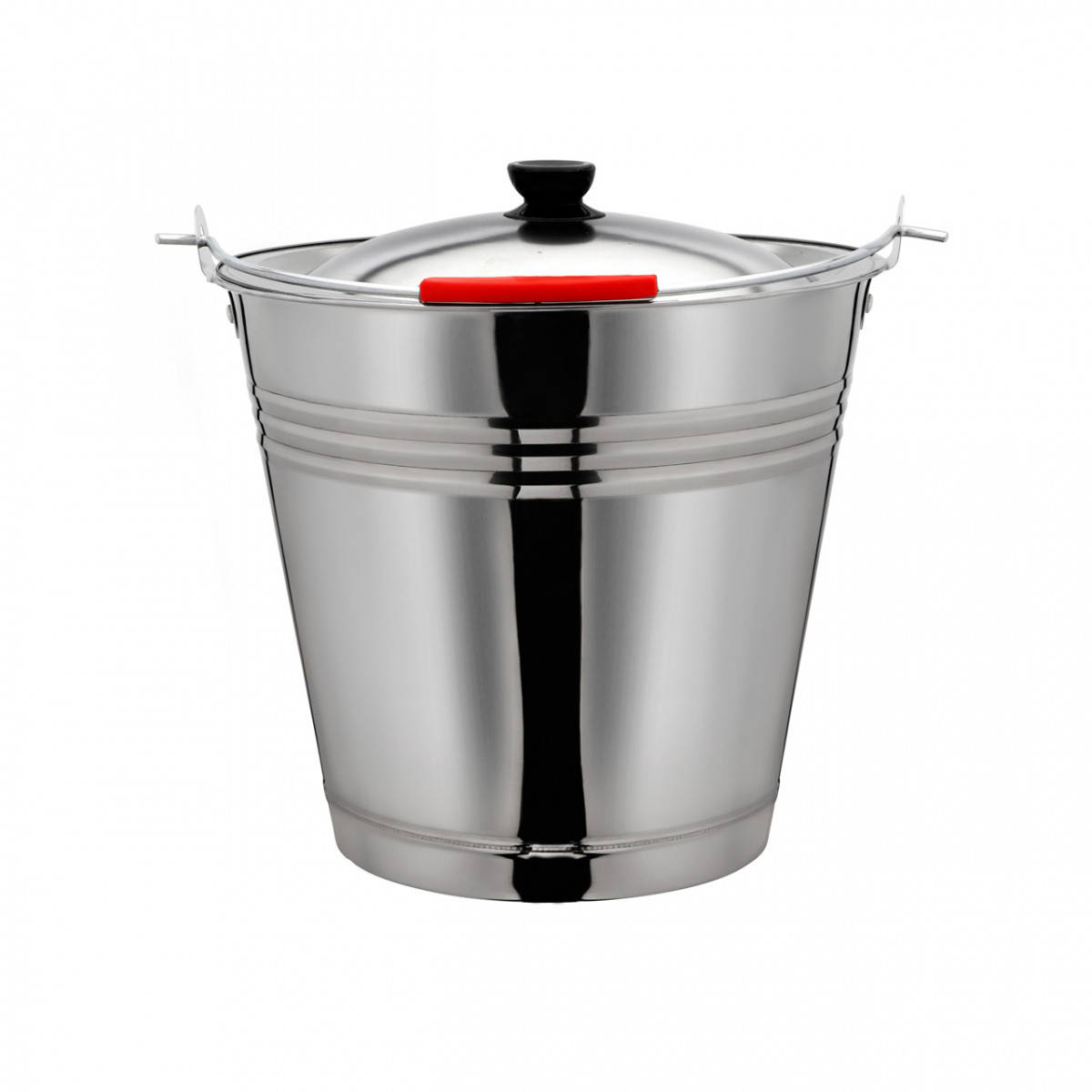 

Ведро из нержавеющей стали с крышкой 8 л D 28 см