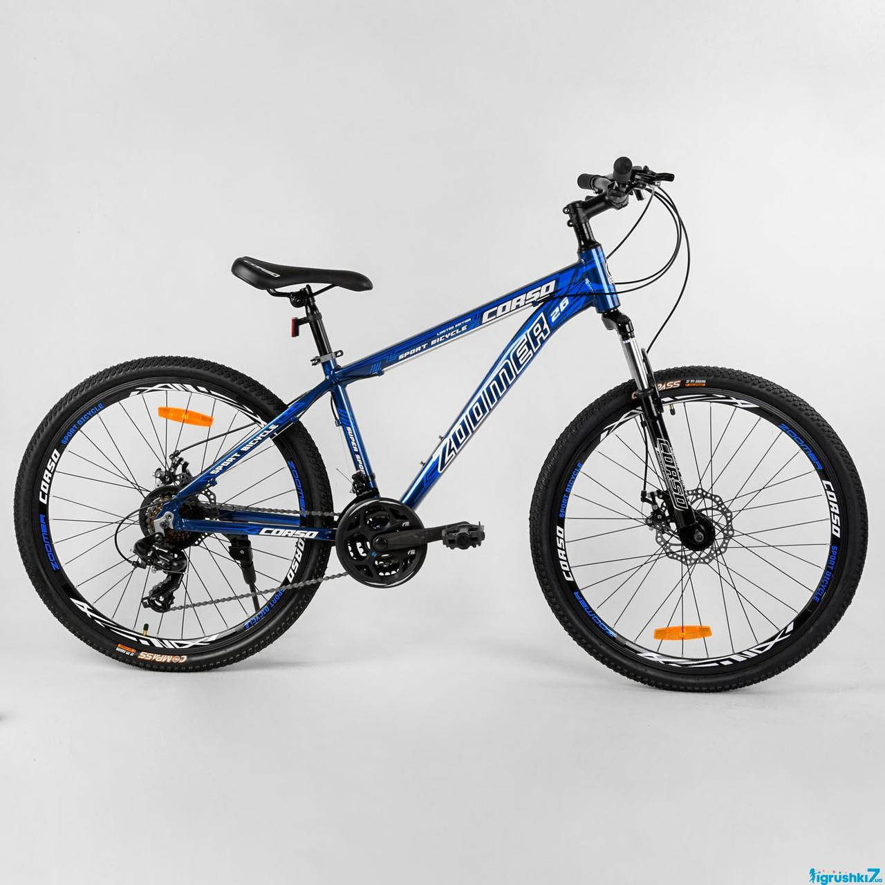 

Велосипед спортивный CORSO «Zoomer» 26" дюймов 39766 синий