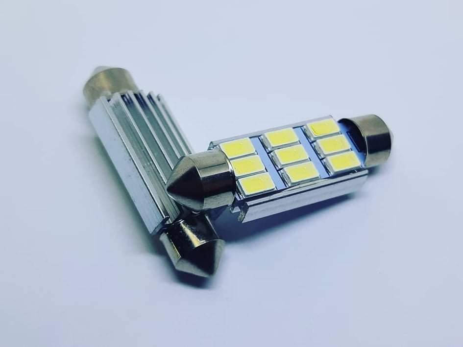 

Лампа SV8,5(C5W, C10W)AC 12V LED 9х5630 white 41mm обм radiator
