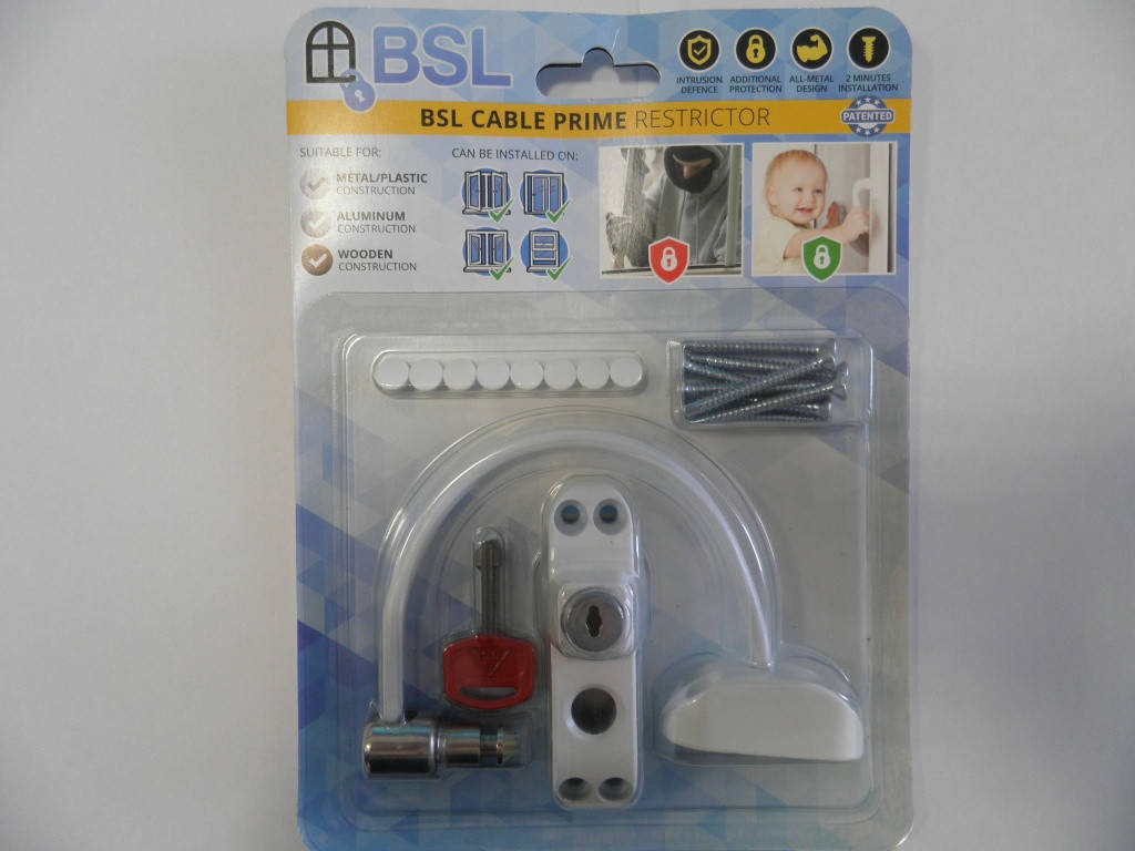 

Защита на окна от детей, ограничитель открывания, Украина, BSL Cable prime, упаковка Картон, Белый