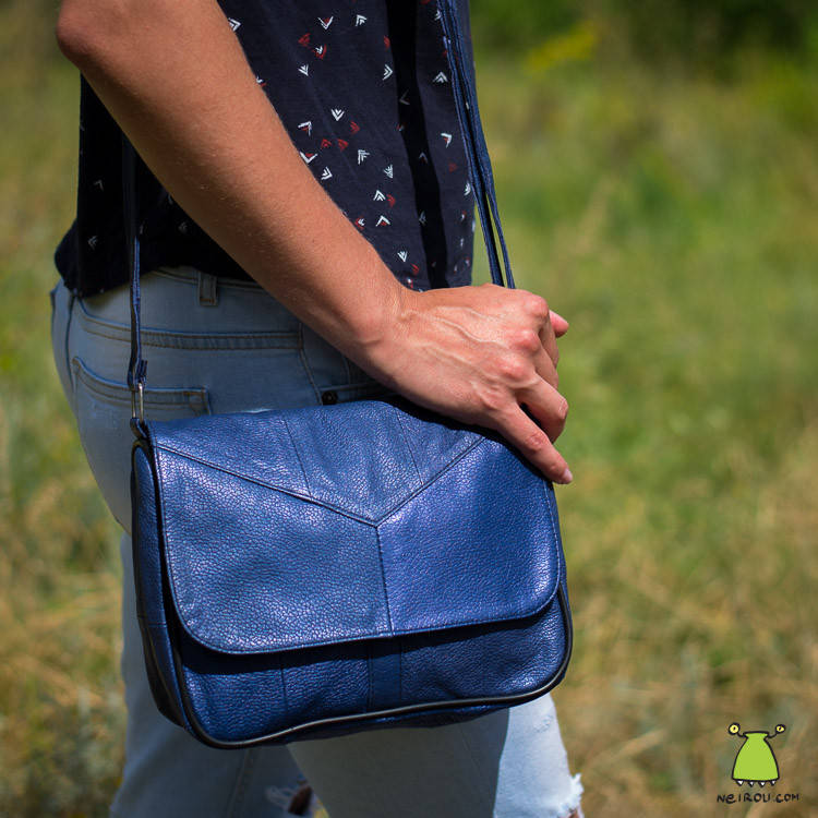 

Женская кожаная сумка Бингюль, Синий