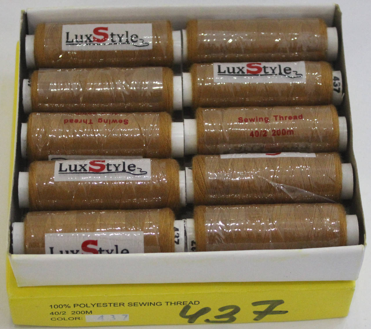 

Нитки швейные LuxStyle 40/2-200м (100% полиэстeр) №437, Разные цвета