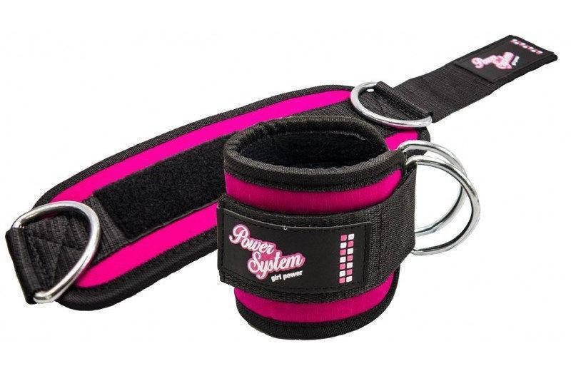 

Манжеты на лодыжку для спорта Power System Ankle Strap Gym Babe PS-3450 Pink, Розовый