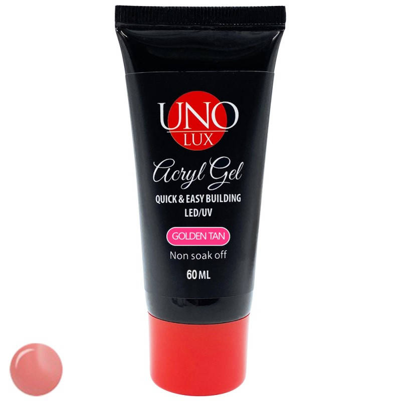 

Полигель (акригель) UNO LUX GOLDEN TAN, 60мл, Розовый