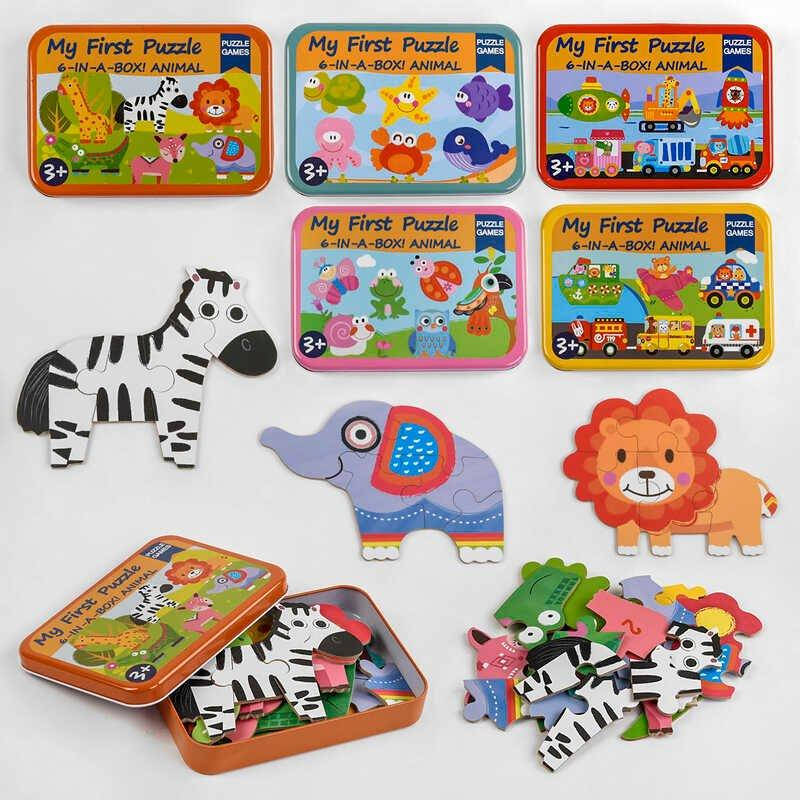 

Пазлы С 49466 (90) “Животные”, 5 видов, 6 животных, в коробке