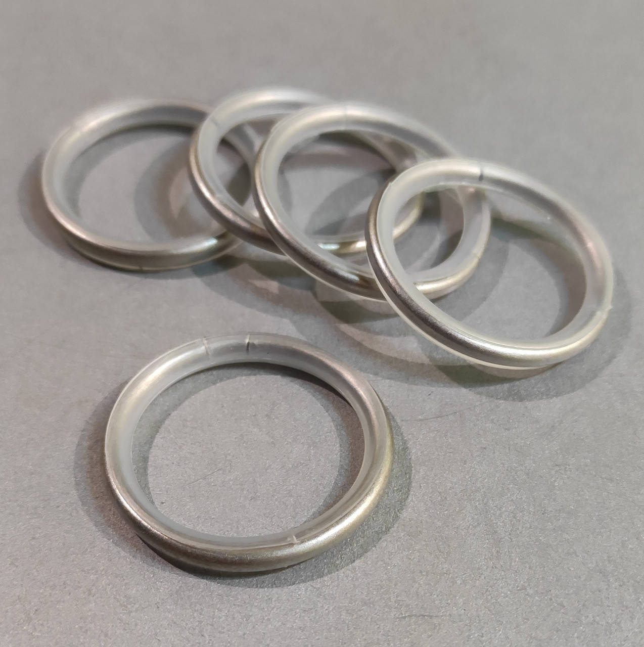 

Кольцо тихое металлическое карниза для штор ø16 мм (10шт) Сатин никель