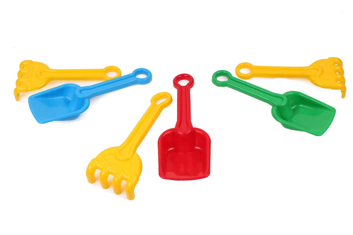

Лопатка + грабельки Б ТехноК 1363 игрушка детская пластиковая для детей в песочницу