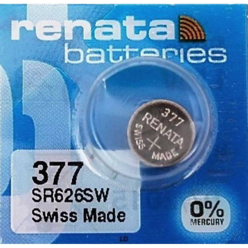 

Батарейка RENATA 377(SR626SW) 1.55V Swiss Made