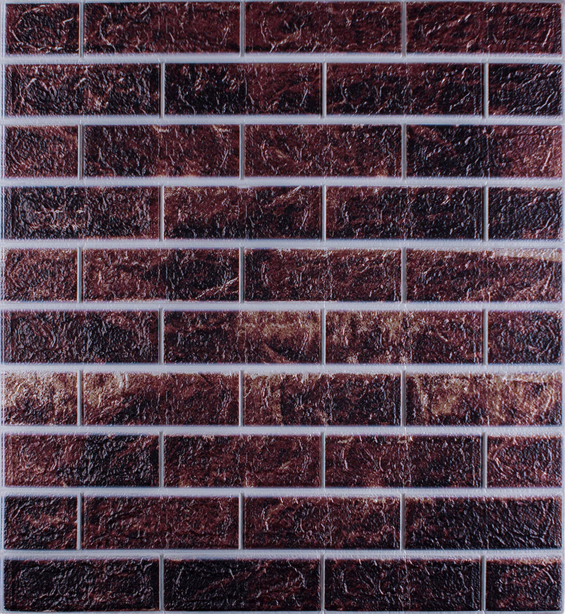 

Самоклеющаяся декоративная 3D панель под кирпич темно-коричневый микс 700x770x5мм