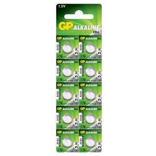 

Батарейка GP ALKALINE Cell A76-U10 лужна, A76, LR44