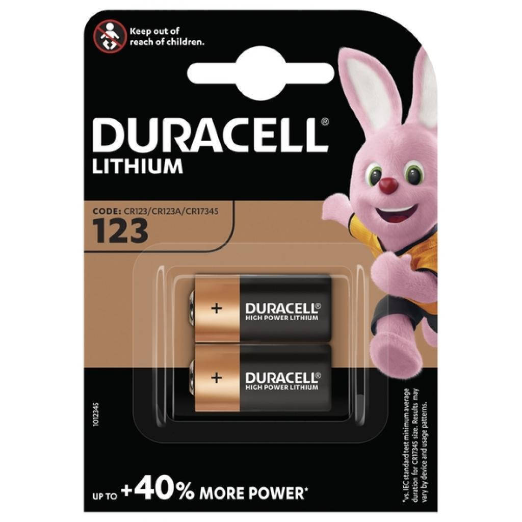 

Батарейки Duracell CR123 3V LITHIUM BL 2