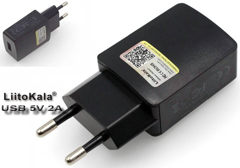 

Блок питания LIITOKALA HNT-S520 5V 2A USB для зарядных устройств Xtar, Nitecore, Литокала, телефонов планшетов, Черный