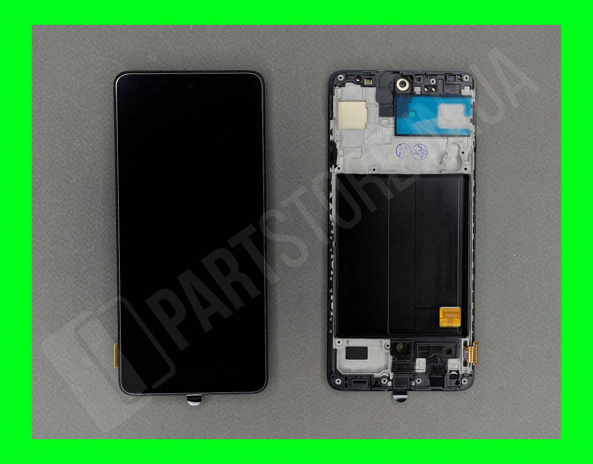 

Дисплей модуль Samsung SM А515 OLED А51 Black 2020 в сборе с рамкой, Черный