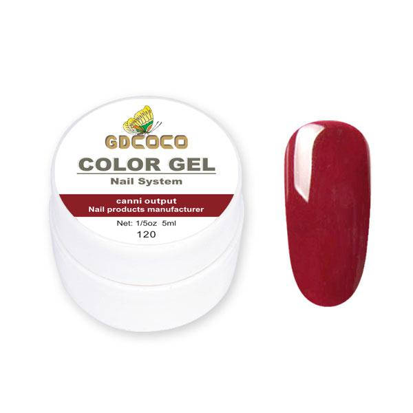 

Гель-краска GDСосо Color Gel 120 Бордовый 5 ml
