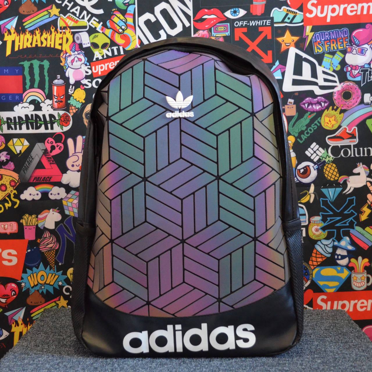 

Рефлективный черный спортивный городской рюкзак Adidas Адидас, Разные цвета