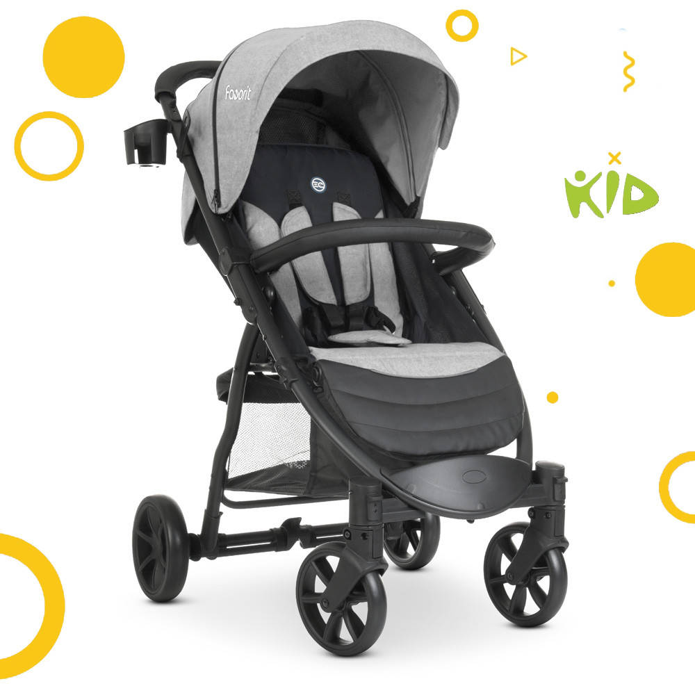 

Детская прогулочная коляска El Camino Favorit M 3409 Light Gray Светло-серый
