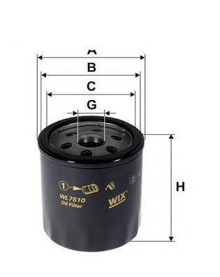 

Фильтр масляный WIX FILTERS WL7510