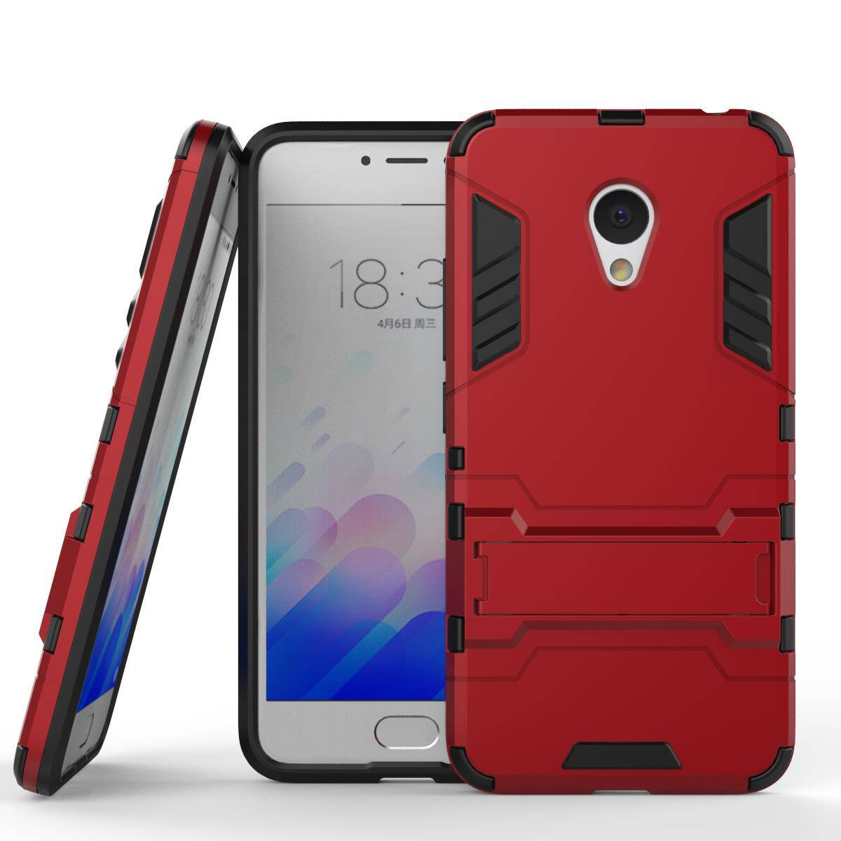 

PC + TPU чехол Metal armor для Meizu M6S (6 цветов) красный