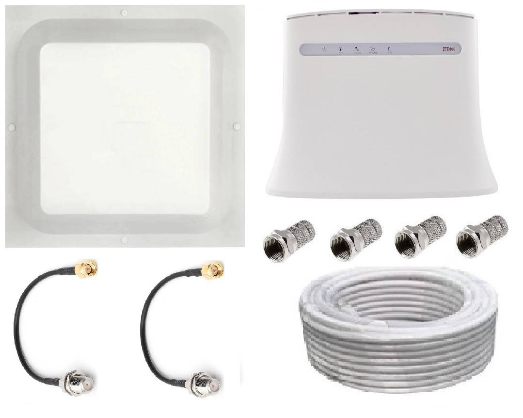 

Комплект WiFi роутер 3G/4G ZTE MF283 с антенной MIMO 2x17 dbi