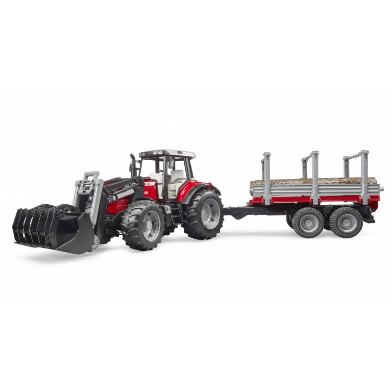 

Игрушка Bruder трактор Massey Ferguson 7480 с погрузчиком и лесным прицепом (02046)