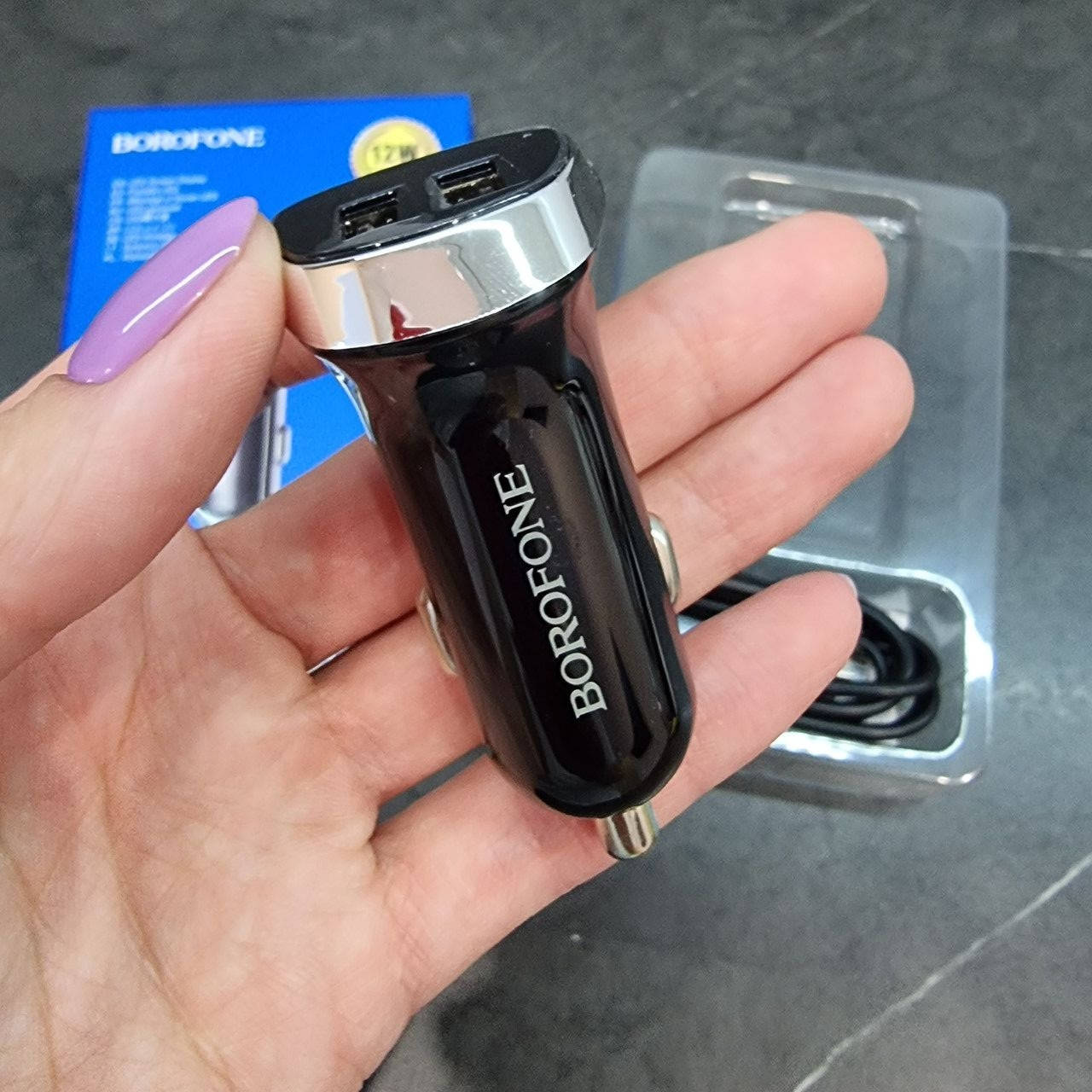 

Авто Зарядное Устройство от прикуривателя Borofone BZ15 Type-C 2USB usb зарядка в машину