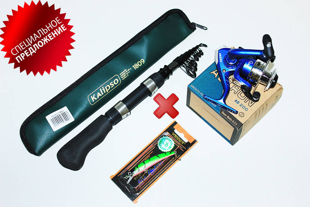 

Спиннинг Kalipso 1.80м + катушка + воблер