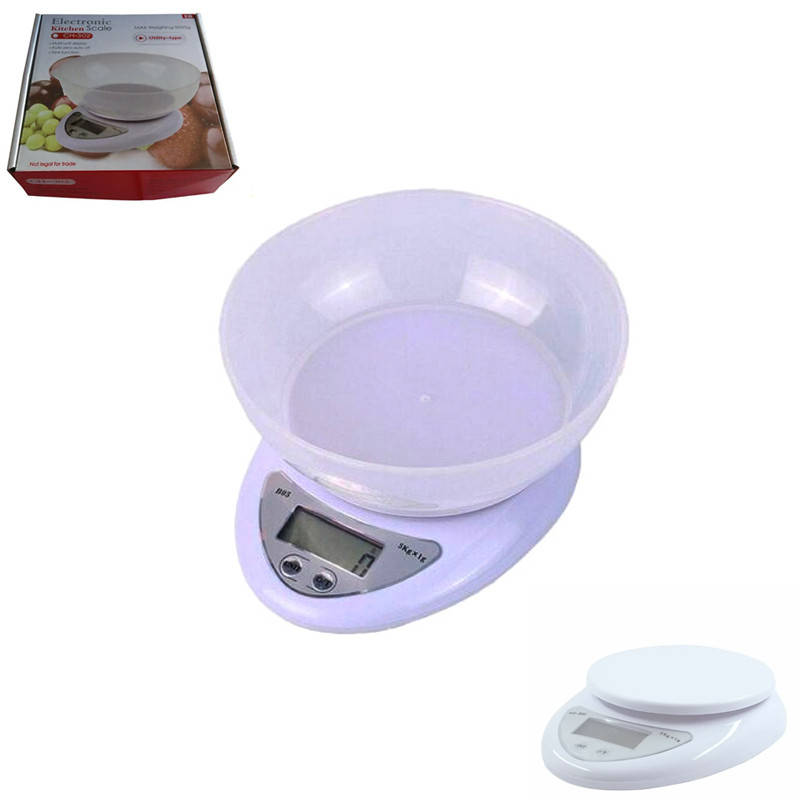 

Весы кухонные электронные до 5кг, точность 1г, с чашей