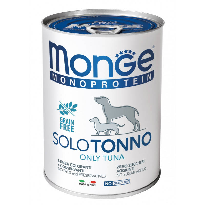 

Monge Dog Solo паштет с тунцом для собак всех пород 400 гр