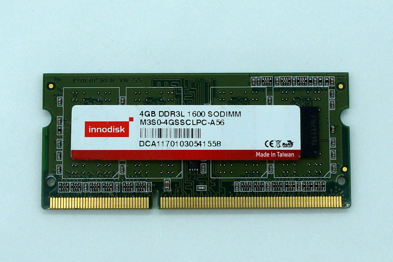 

Модуль пам'яті SODIMM InnoDisk 4GB 1Rx8 PC3L-12800S DDR3L 1600Mhz (M3S0-4GSSCLPC-A56) Б/У