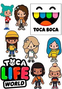 

Вафельная картинка Тока бока, Тока лайф (Toca Life) А4