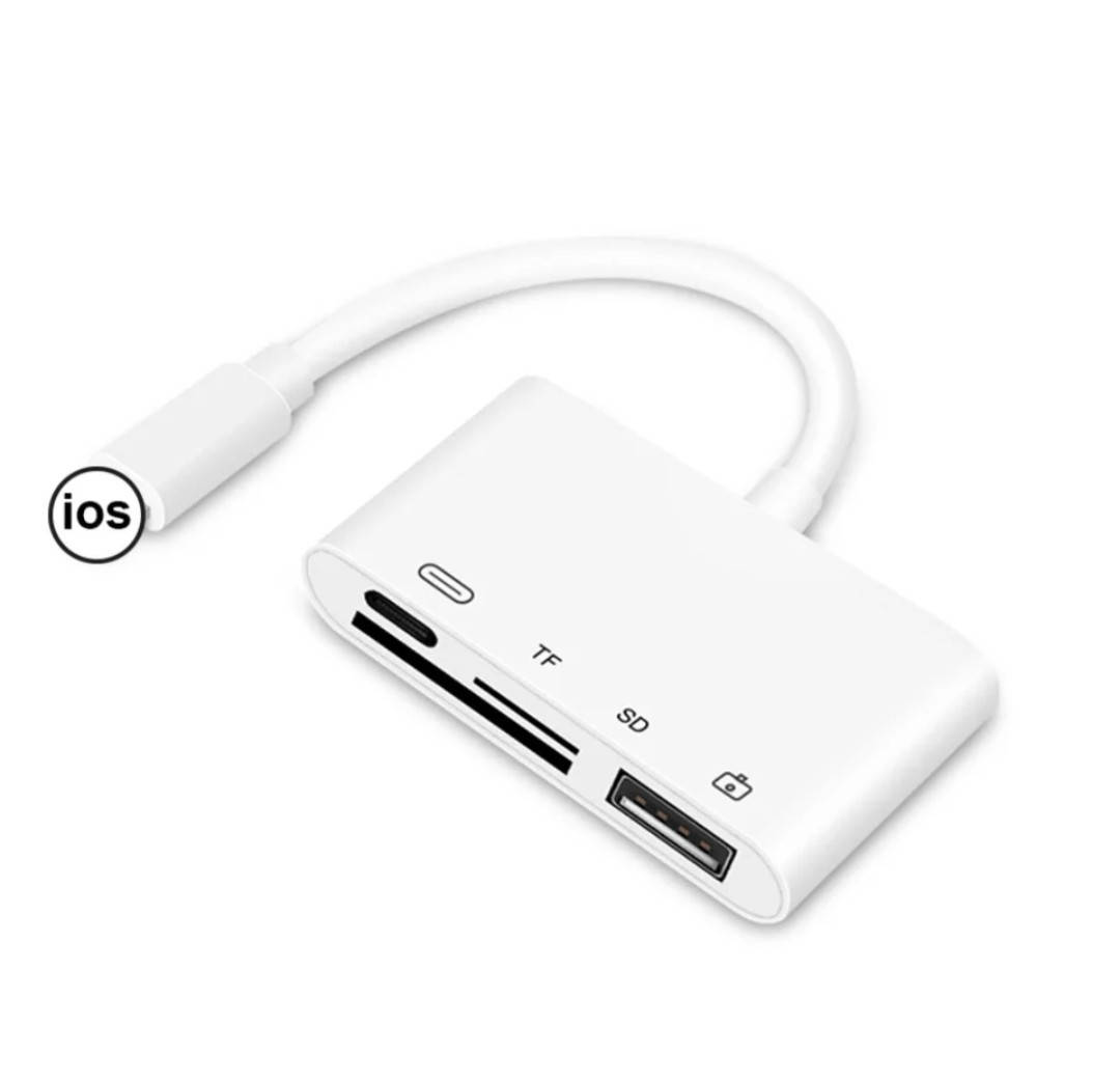 

Переходник Lightning,USB OTG конвертер SD/TF кардридер, адаптер для iPad iPhone