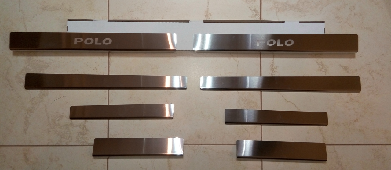 

Накладки на пороги Volkswagen Polo V 4-5D 2009- 8шт. Standart