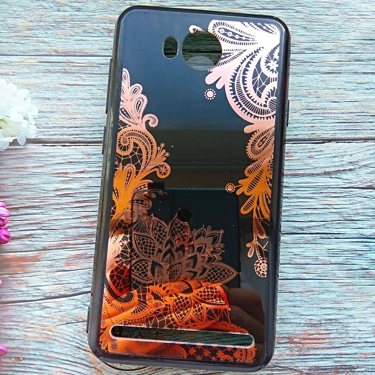 

Чехол для huawei Y3 II женский силиконовый с цветочным рисунком