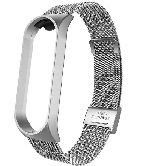 

Ремешок Xiaomi Mi Band 4 / 3 Milanese Buckle миланская петля на застежке металлический Серебряный [2241]