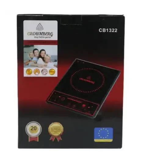

Плита настольная инфракрасная Crownberg CB-1322 одна комфорка 2000Вт Черная (CB 1322)