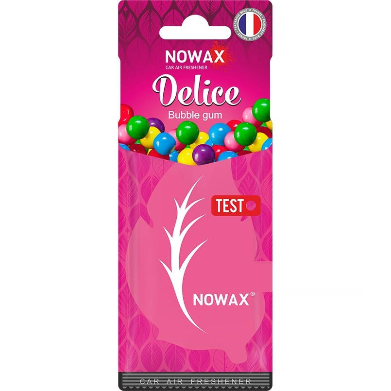 

Ароматизатор повітря целюлозний Nowax серія Delice - Bubble Gum (50шт/уп)